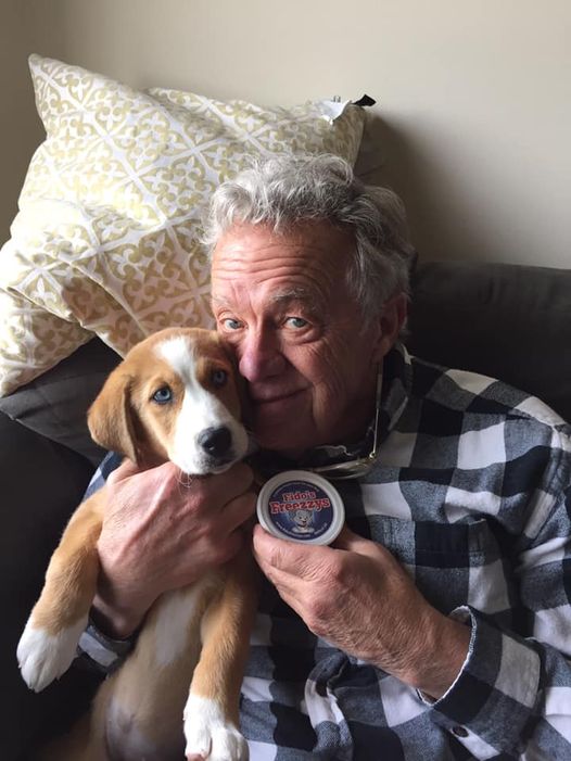 Richard Kilbourn with his dog